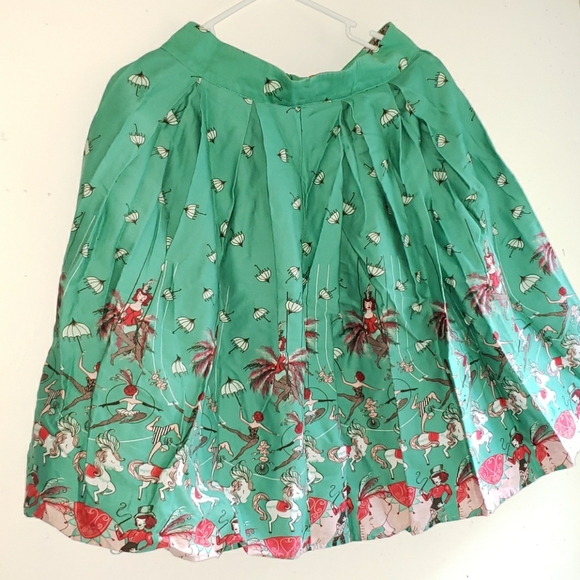 Handmade Dresses & Skirts - Turquoise & Pink- •Handmade• | Retro Pleated Skirt